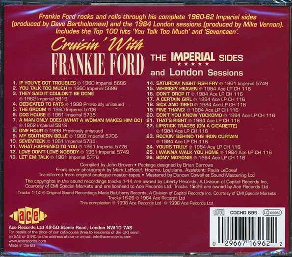 Frankie Ford - Cruisin With Frankie Ford: The Imperial Sides And London Sessions (CD)