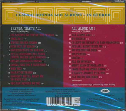 Brenda Lee - Brenda, That's All + All Alone Am I (CD)