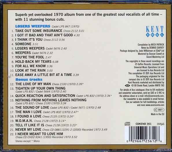 Etta James - Losers Weepers (CD)