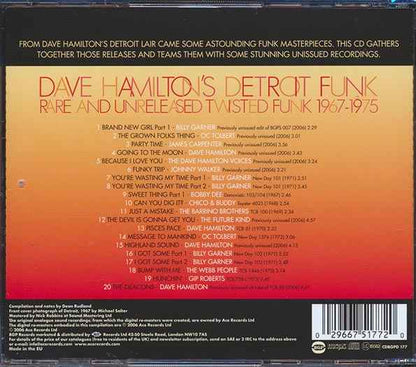 Various - Dave Hamilton's Detroit Funk: Rare And Unreleased Twisted Funk 1967-1975 (CD)