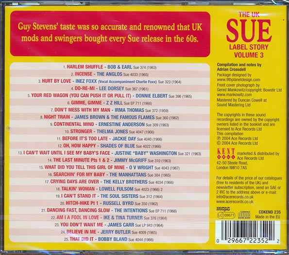 Various - The UK Sue Label Story Volume 3: The Soul Of Sue (CD)
