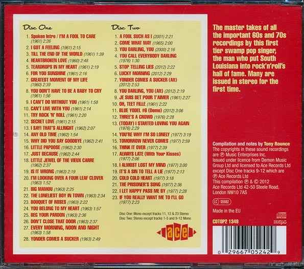 Joe Barry - A Fool To Care: Classic Recordings 1960-1977 (51 tracks) (CD)