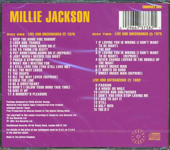 Millie Jackson - Live & Uncensored (32 tracks) (CD)