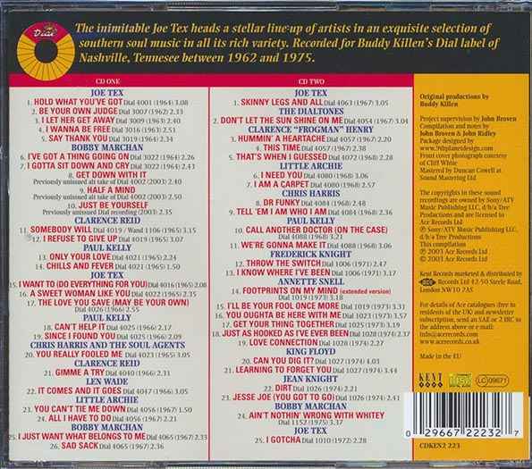 Various - The Dial Records Southern Soul Story (51 tracks) (CD)