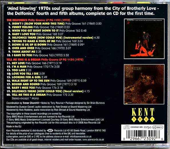 The Delfonics - The Delfonics + Tell Me This Is A Dream (CD)