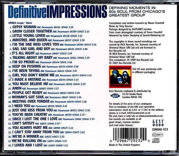 The Impressions - Definitive (CD)