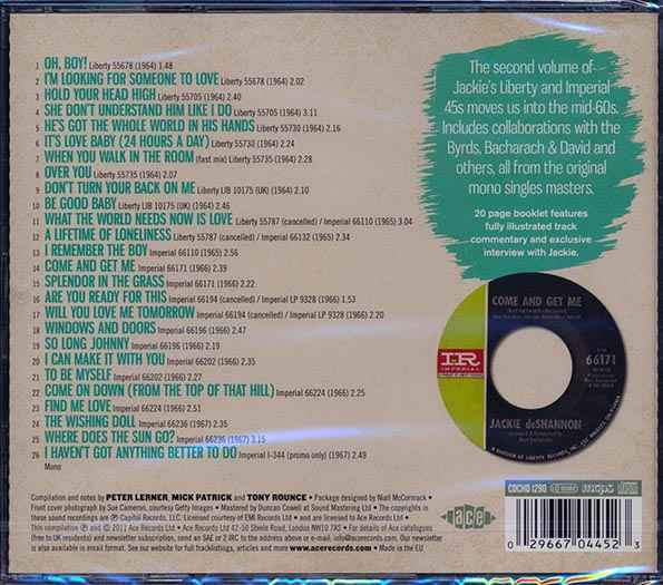 Jackie DeShannon - Come And Get Me: The Complete Liberty And Imperial Singles Volume 2 (CD)