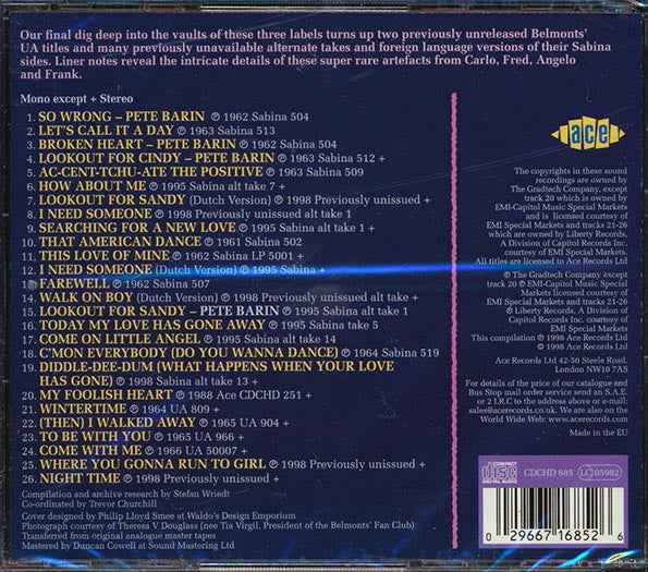 The Belmonts - The Laurie Sabina & United Artists Sides Volume 2 (CD)