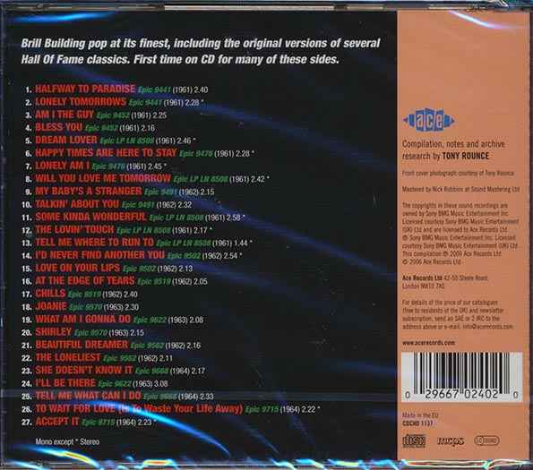 Tony Orlando - Halfway To Paradise: The Complete Epic Masters 1961-1964 (CD)