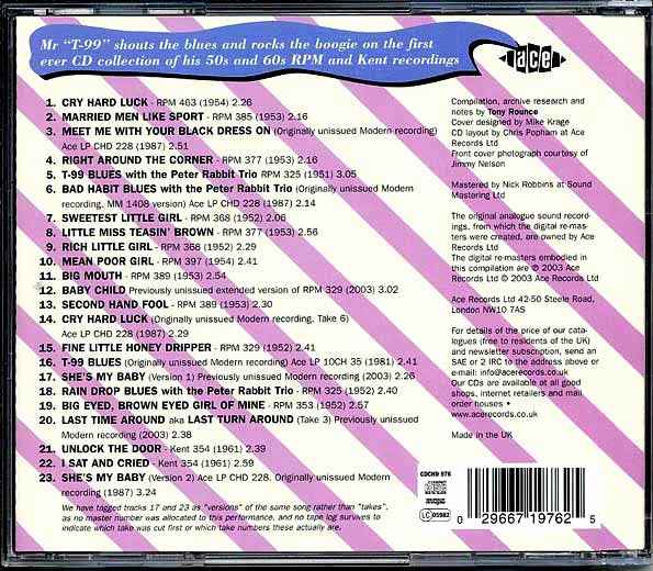 Jimmy T99 Nelson - Cry Hard Luck: The RPM And Kent Recordings 1951-1961 (CD)