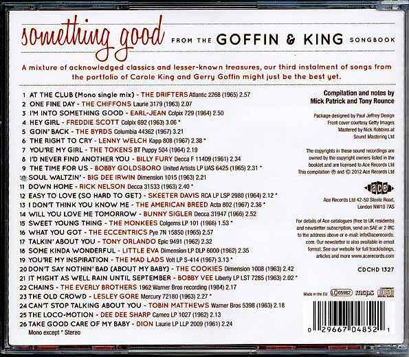 Various - Something Good From The Goffin & King Songbook (CD)