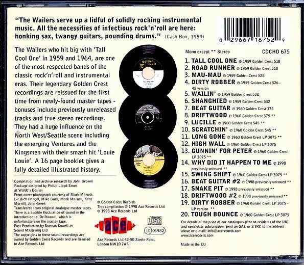 The Fabulous Wailers - Original Golden & Crest Masters (CD)