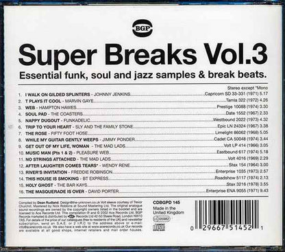Various - Super Breaks Volume 3: Essential Funk, Soul And Jazz Samples & Break Beats (CD)