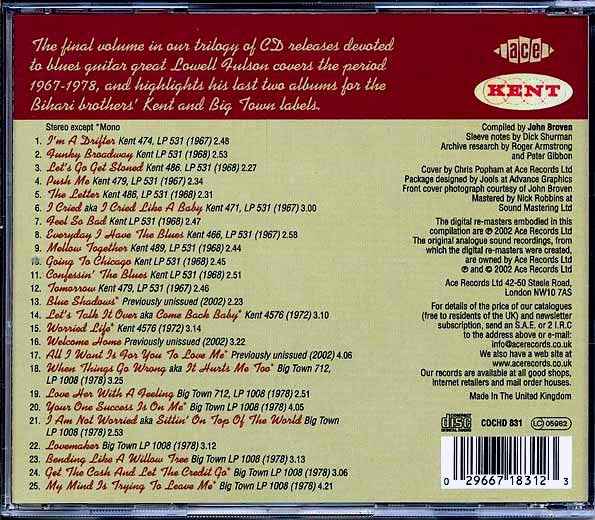 Lowell Fulson - The Final Kent Years (CD)
