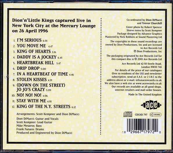 Dion N Little Kings - Live In New York (CD)