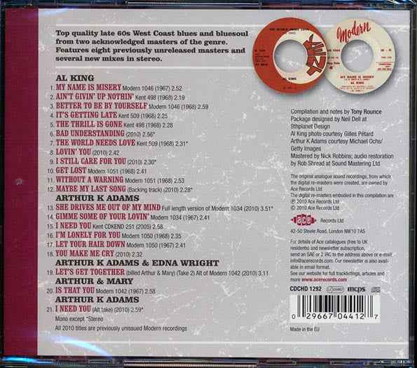 Al King, Arthur K Adams - Together: The Complete Kent And Modern Recordings (CD)