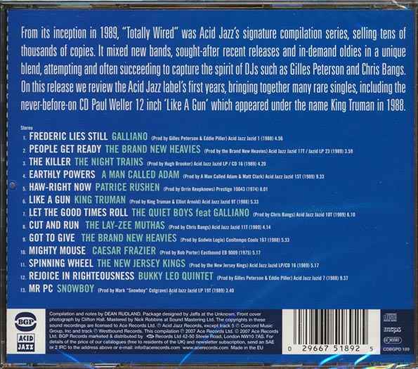 Various - Totally Wired & Illicit Grooves: Acid Jazz, The Birth Of A Scene 1987-1990 (CD)