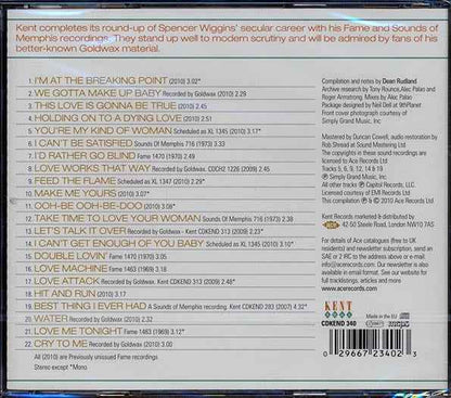 Spencer Wiggins - Feed The Flame: The Fame And XL Recordings (CD)