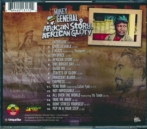 Mikey General - African Story African Glory (CD)