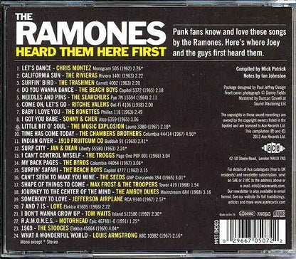 The Ramones - Heard Them Here First (CD)