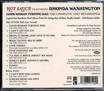 Rhonda Washington - Hot Sauce: Good Woman Turning Bad (CD)