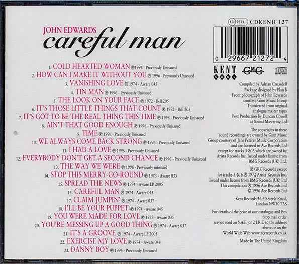 John Edwards - Careful Man (CD)