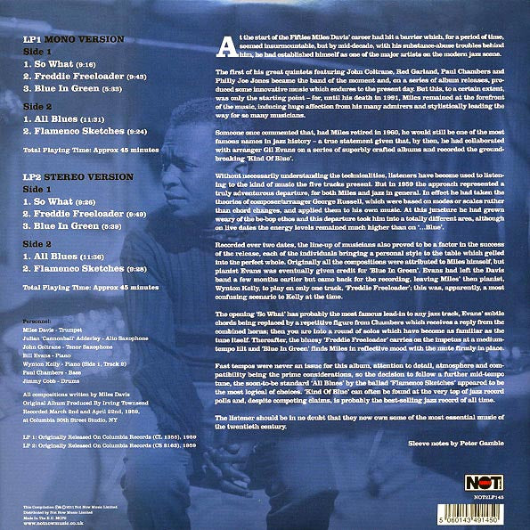Miles Davis - Kind Of Blue (mono+stereo) (2xLP) (LP) - PureSound Records