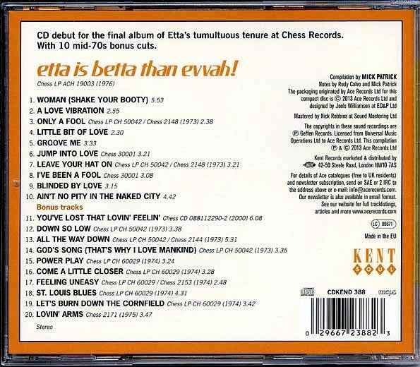Etta James - Etta Is Better Than Evvah: With Bonus Tracks (CD)
