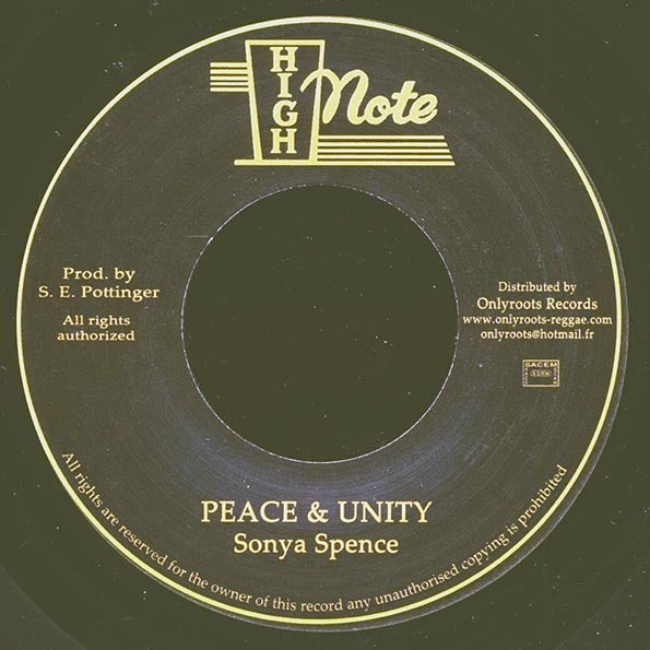 Sonya Spence - Peace & Unity  /  Version (7")