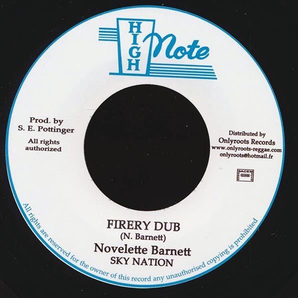 Novelette Barnett (Nora Dean) - Fire De A Town  /  Sky Nation - Firery Dub (7")