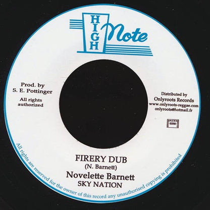 Novelette Barnett (Nora Dean) - Fire De A Town  /  Sky Nation - Firery Dub (7")