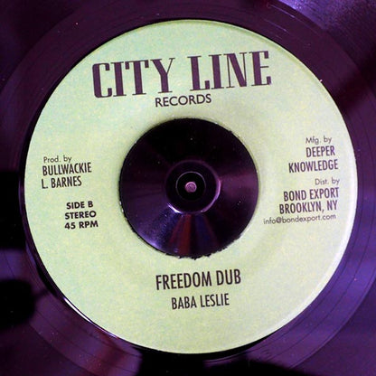 Jah I Maz - Freedom Is A Must  /  Baba Leslie - Freedom Dub (7")