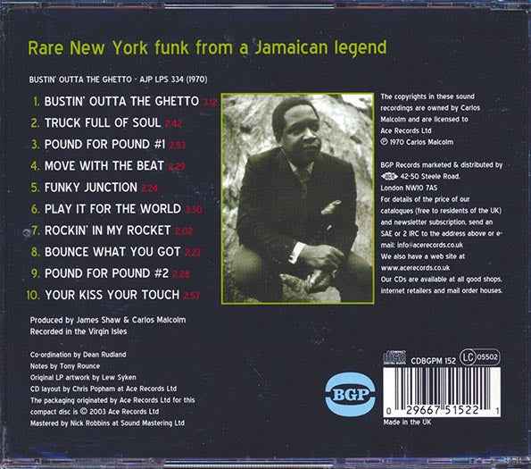 Carlos Malcolm - Bustin Outta The Ghetto (CD)