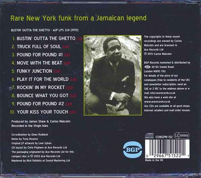 Carlos Malcolm - Bustin Outta The Ghetto (CD)