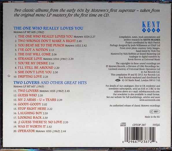 Mary Wells - The One Who Really Loves You + Two Lovers (CD)