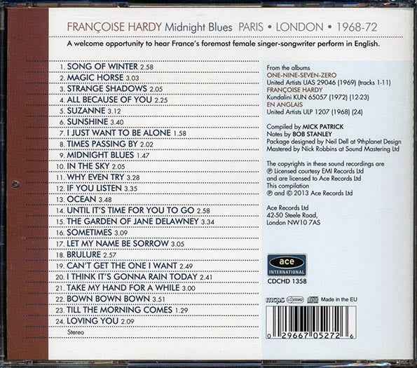 Francoise Hardy - Midnight Blues: Paris, London 1968-1972 (CD)