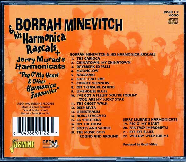 Borrah Minevitch & His Harmonica Rascals + Jerry Murad's Harmonicats - Peg O' My Heart & Other Harmonica Favourites (CD)