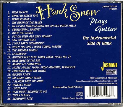 Hank Snow - Plays Guitar: The Instrumental Side Of Hank (CD)