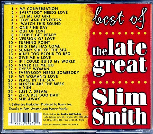 Slim Smith - Best Of The Late Great Slim Smith (CD)
