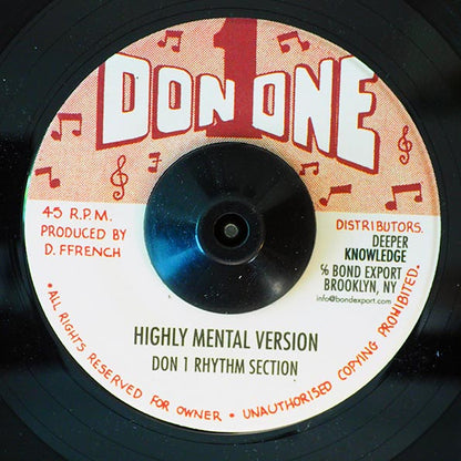 The Episodes - Blacker Than Black  /  Don 1 Rhythm Section - Highly Mental Version (7")
