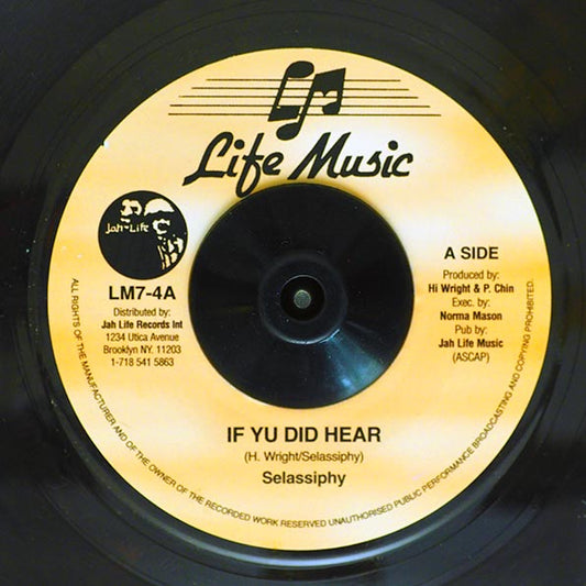 Selessiphy - If Yu Did Hear  /  Legal Horns Dub (7")