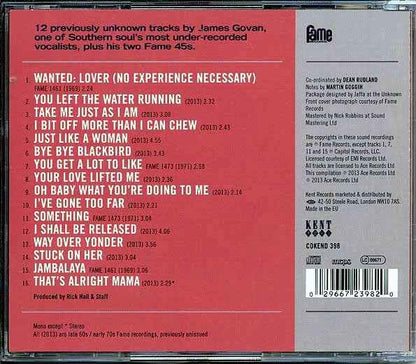 James Govan - Wanted: The Fame Recordings (CD)