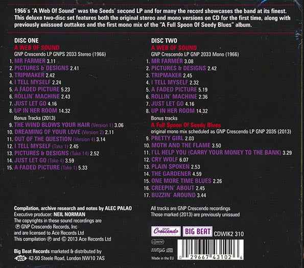 The Seeds - A Web Of Sound (32 tracks) (CD)