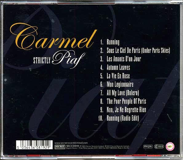 Carmel - Strictly Piaf (CD)