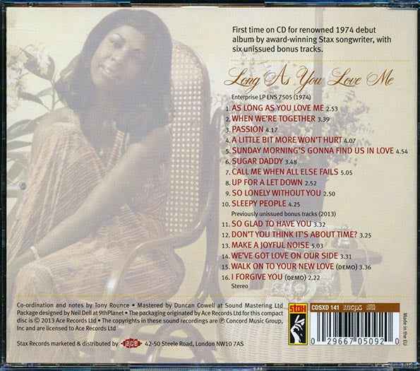 Bettye Crutcher - Long As You Love Me (CD)