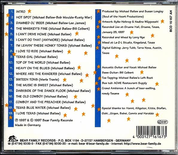 Michael Ballew - Live At Gruene Hall (CD)
