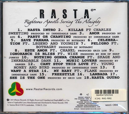 King Ras Pedro - Rasta: Righteous Apostle Serving The Almighty (CD)