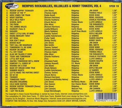 Various - Memphis Rockabillies, Hillbillies & Honky Tonkers, Volume 4: Memphis Records Story (CD)