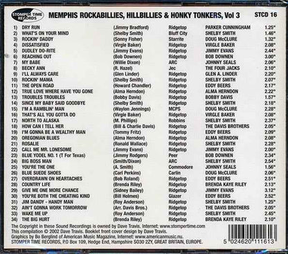 Various - Memphis Rockabillies, Hillbillies & Honky Tonkers, Volume 3: The Rebel / Rebel Ace Records Story (CD)