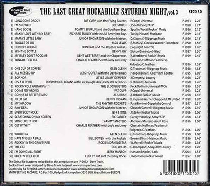 Various - Stomper Time Records Presents: The Last Great Rockabilly Saturday Night, Volume 3 (CD)